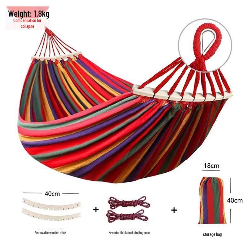 A1R Outdoor Double Hammock - Detachable, Washable, Anti-Rollover Adult & Child Swing for Camping