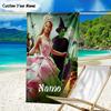 1PC Custom Name Beach Towel Magic Friendship witch Beach Towel, Suitable for Camping, Travel, Beach Accessories, Super Absorbent, Family Gift
