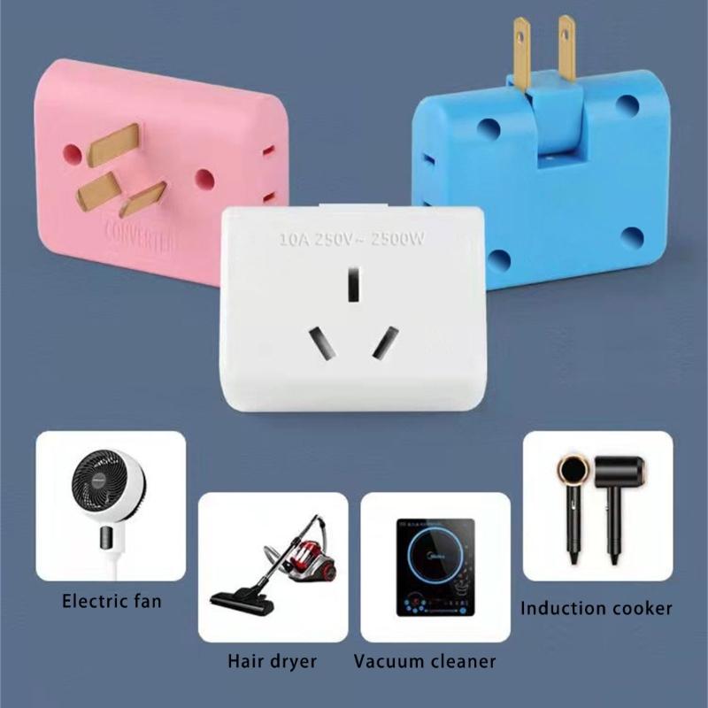 Space Saving Socket Extender 2Pin to 3Pin/2Pin Socket Transition Safe Electrical Accessory Household Travel Essential