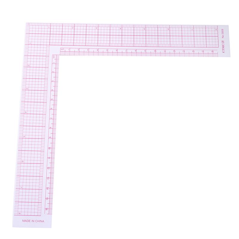 Garment Cutting Plastic L Shape Ruler For Sewing Accessories Patchwork Tools