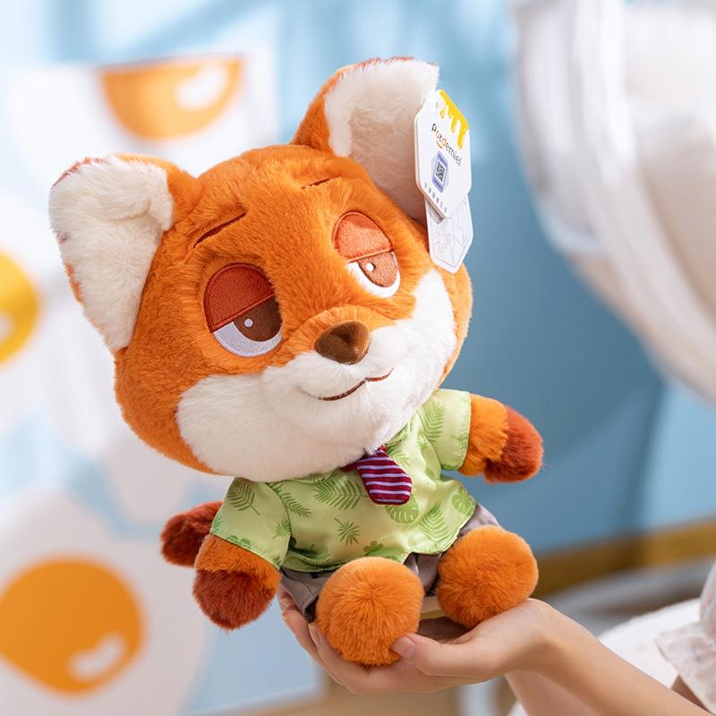 Judy And Nick Soft Plush Dolls Fox Rabbit Plush Toys Gift for Girls Sloth Lightning McQueen Room Decor Plushie