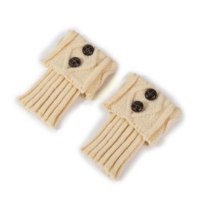 Loose Short Leg Warmers Buttons Crochet Boot Cover Fashion Warm Socks Cuffs  Autumn Winter