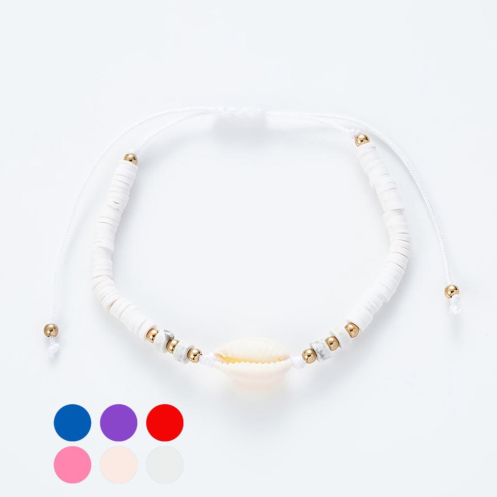 Natural Shell Pendant Bohemian Women's Fashion Party Handwoven Adjustable Summer Charm Beach Conch Jewelry Gift Bracelet