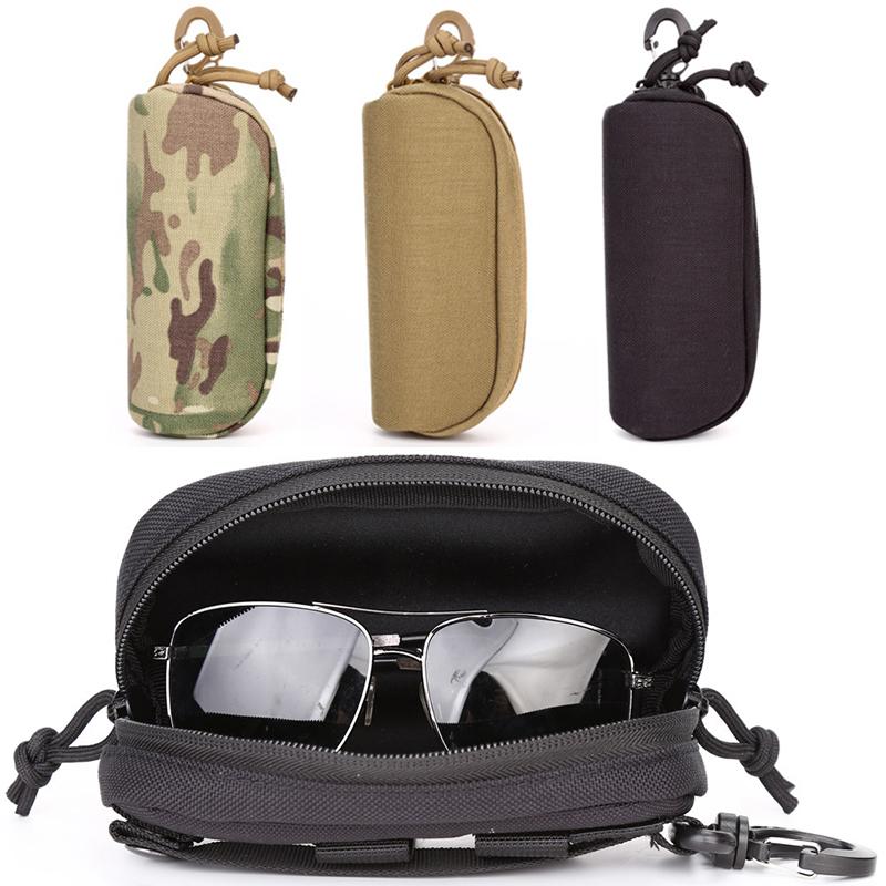 1000D Nylon MOLLE Glasses Case Hunting Shockproof Protective Goggles Case Portable Outdoor Sunglasses Case