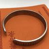 Vintage Chinese Fu Character Mantra Heart Sutra Bracelet Women Oxidized Plated Bohemian Style Wristband