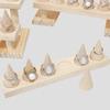 Retro Finger Rings Holder Decorative Ring Storage Rack Wood Cone Ring Display Stand  Key