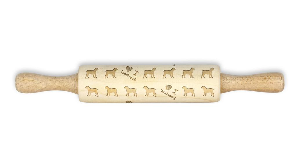 Boerboel, South African Mastiff – Small Rolling Pin with a Dog, Patterned Dough Roller | Art-Dog