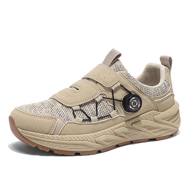 New Rotary Buckle Men's Trekking Shoes Outdoor Platform Hiking Shoes Men Climbing Shoes Mesh Breathable Walking Sneakers For Man