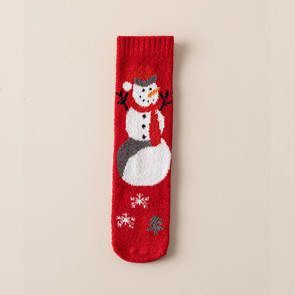 Women's Thick Warm Mid-Calf Sleep Socks Cute Cozy Floor Socks for Christmas