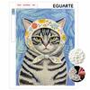 Pearl Painting Handmade DIY 5D Pearl Cat Flower Pattern Decorative Hanging Painting