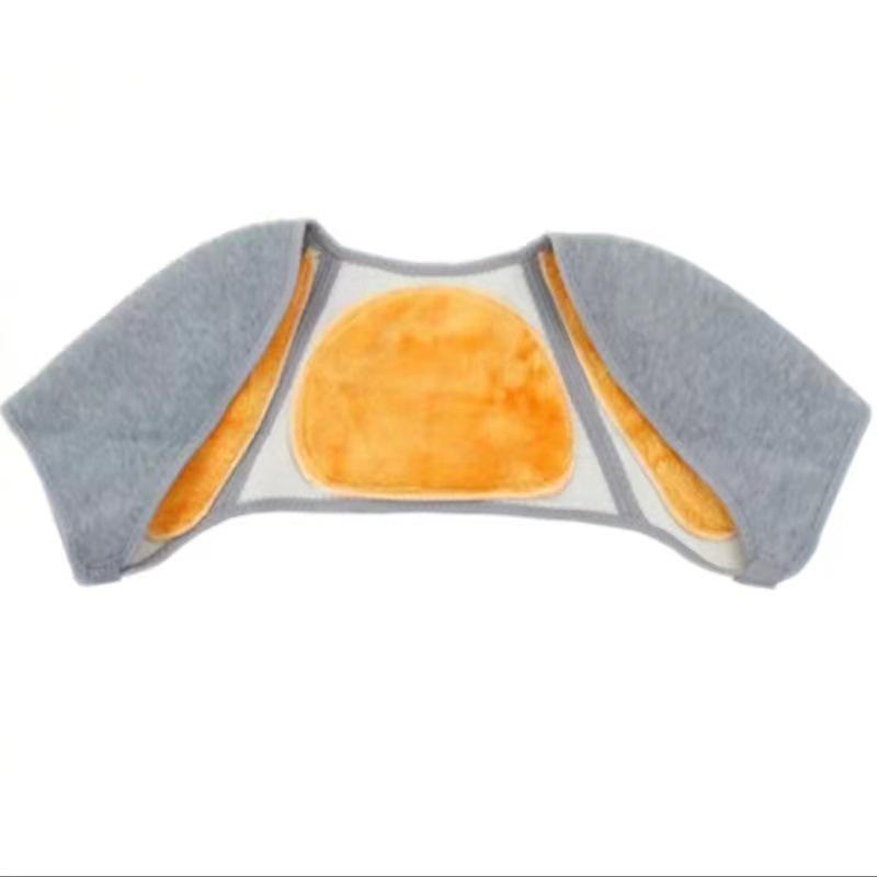 Men's Self-Heating Mugwort Knitted Shoulder and Neck Protector - Windproof, Fleece-Lined for Warmth