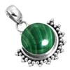 925 Sterling Silver Pendant Women Gemstone Handmade Jewelry Valentine's Day Gift Malachite Moonstone Rose Quartz Red Stone Smoky Topaz Tiger Eye
