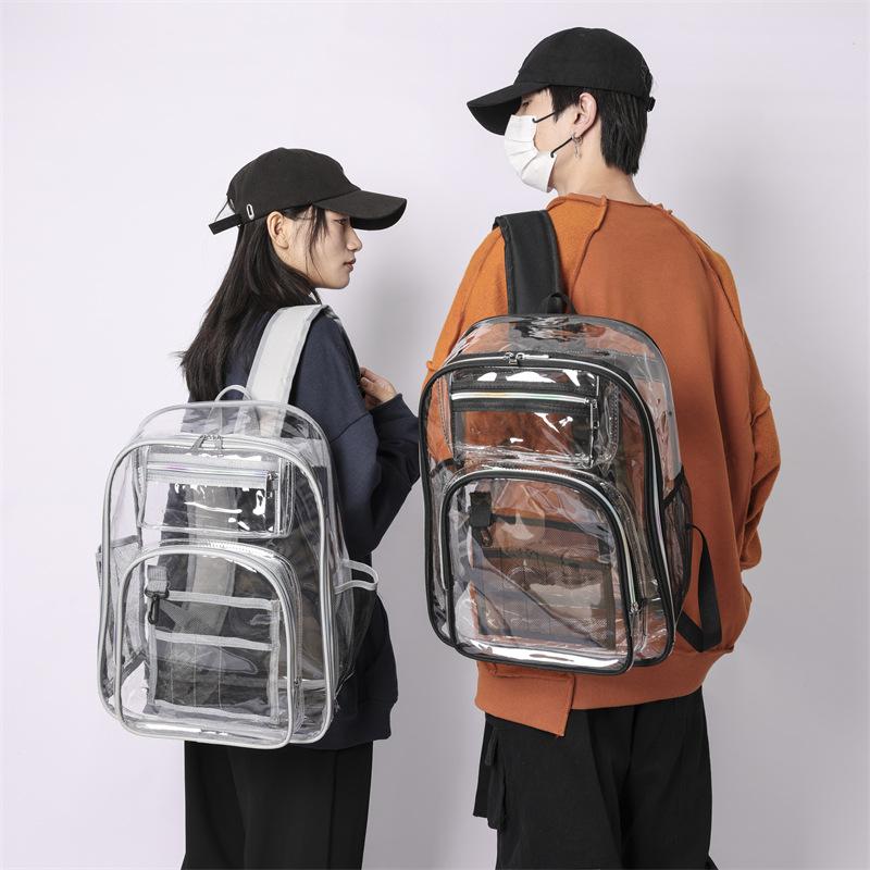 Schoolbag In Stock, PVC Backpacks, PVC Junior and Senior High School Exam Backpacks, PVC Beach Backpacks