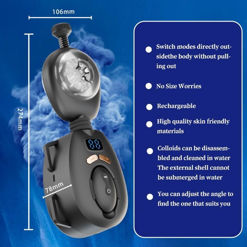 Automatischer tragbarer männlicher Masturbator - Abnehmbare Gürtel, LCD-Anzeige Kegel-Training