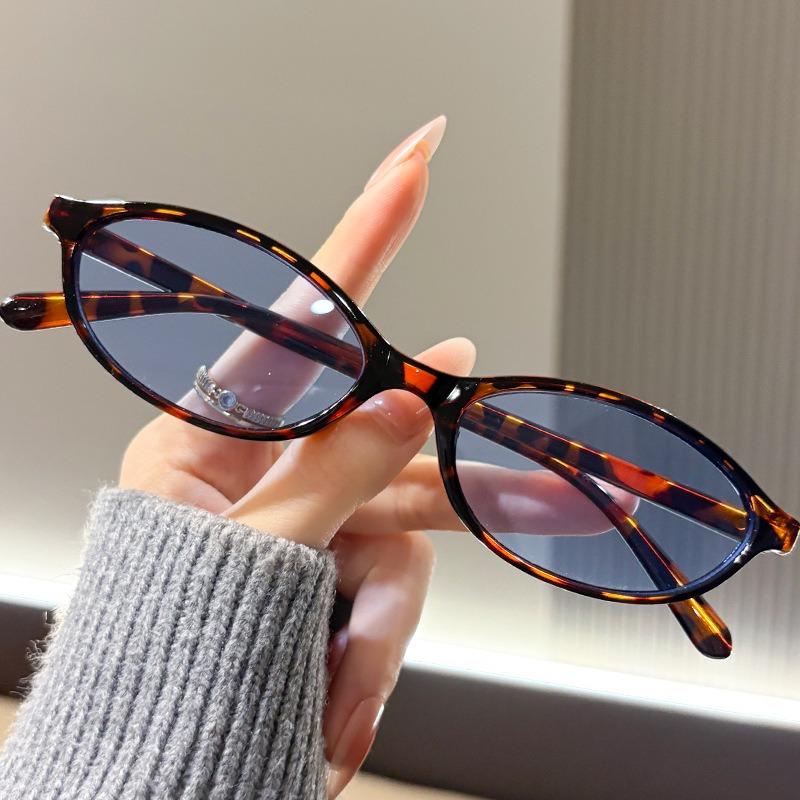 Retro Personality Small Frame Oval Sunglasses, Artistic Style Sunglasses, Trendy Sunglasses