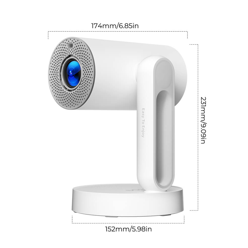 ETOE Starfish Plus Projector with Built-in Google TV, 140° Rotation, Automatic Screen Adjustment and Touch Night Light