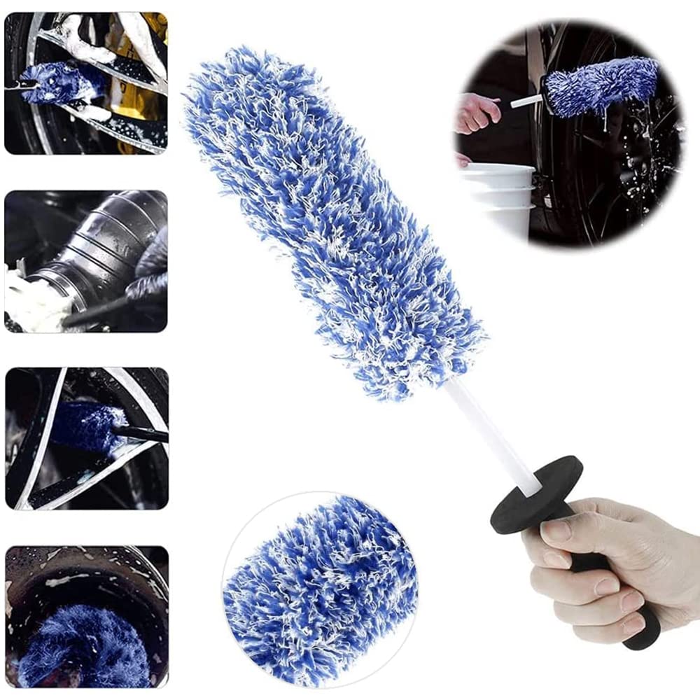 YuraYura Car Wash Brush for 42cm Soft Wheel Tire Cleaning Wheel Cleaning Cleans Tires and Cleans Gap Can Also Be Used for Cleaning Motorcycles and