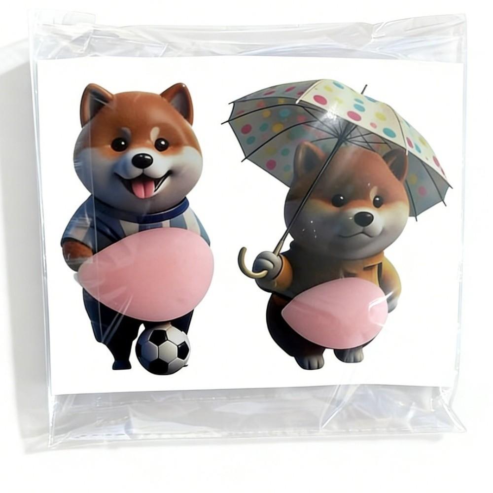 Funny 3D Soft Belly Cat Sticker Squeezeable Waterproof Inu Dog Phone Case Decoration Self-Adhesive Silicone Animal Laptop Decal