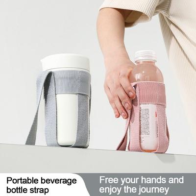 Modische Hitzeschutz-Becherhülle mit verstellbarem Schultergurt Einfache vielseitige Wasserflaschentasche Wiederverwendbarer Becherhalter