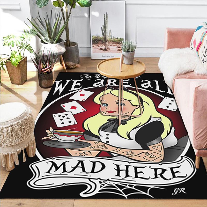 Dark Alice Rug Floor Mat for Living Room or Bedroom Soft and Comfortable Carpet a Gift for Birthday and Holiday.SFF0917218