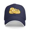 Snake Pattern Baseball Cap Black Adjustable Hat with Yellow Python Design for Men and Women Fashion Streetwear Accessory
