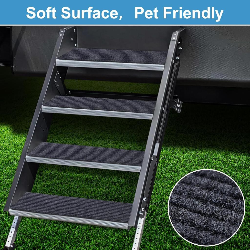 Capas para Degraus de RV Pacote com 3 55,8 cm de Largura x 19 cm de Profundidade Capas para Degraus de Camper, Degraus Antiderrapantes para Escadas de RV para Trailers de Viagem, Casa Móvel, Motorhome (cinzento)