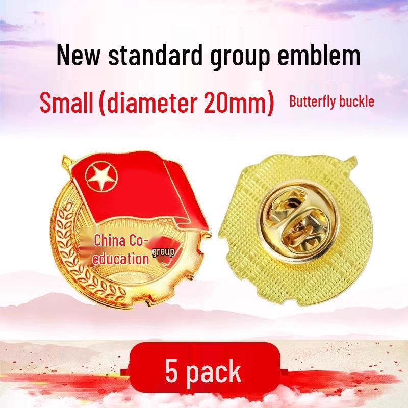 League Emblem Brooch: Strong Magnetic Pin for Student Use, Large Style - China Youth League Member Accessory