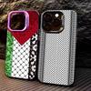 P-Palestine-S Hattah Keffiyeh Phone Case For iPhone17,16,15,14,13,12,11 Plus,Pro Max Colored Silver Plated Inside Cover