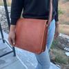 Personalized Leather Briefcase for Men, 18" Travel Leather Briefcase Laptop Bag, Satchel Leather Messenger Bag, Crossbody Bag, Gift Idea