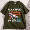 Rock Hard Caulking Service Graphic T Shirts Funny Joke TShirt Mens Fashion Saying Tee Y2k Tops Loose Comfortable Streetwear
