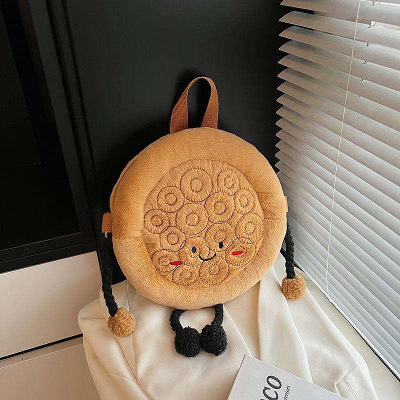 

2025 autumn new fashion simple casual naan backpack plush doll cute creative naan bag big naan backpack