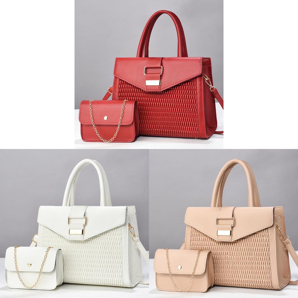 Urbanes Minimalistisches Pu-Handtaschen-Set Mit Etui Und Internen Reißverschlusstaschen Für Den Täglichen Gebrauch