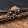 Male Fashion Simple Personality Ear Stud Trend Neutral Stainless Steel Earrings Men Retro Zircon Popular Versatile Ear Jewelry