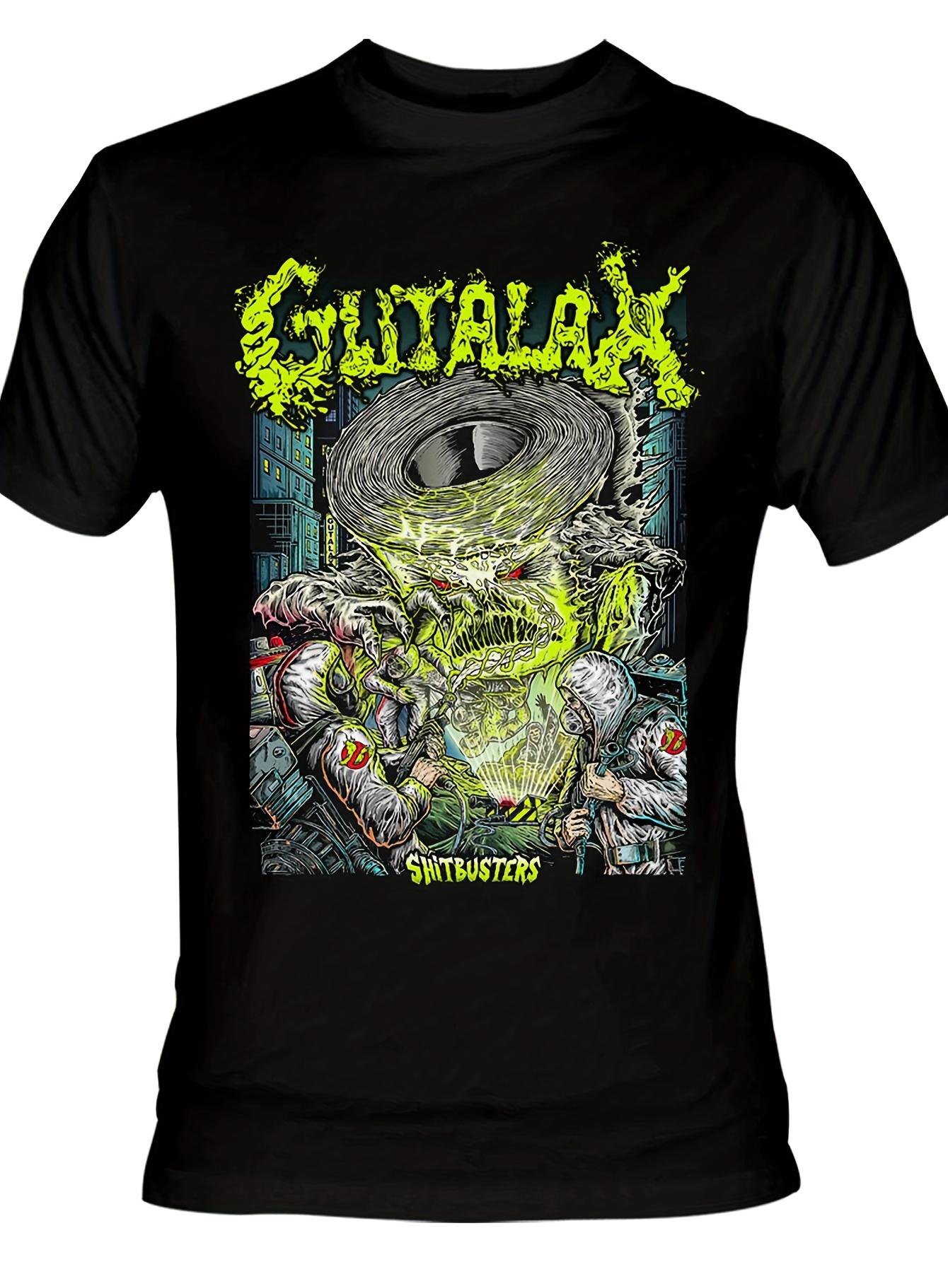 GUTALAX Band Album Black T-Shirt- Unisex Graphic Tee with Vibrant Orange& Yellow Design XL
