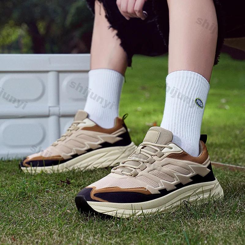 Мужские повседневные кроссовки Весна Осень Беговые кроссовки Платформа Тренд Дышащие — фото 3