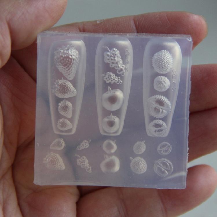 Silicone Nail Art Mold Accessory Molds Food Theme 3D Nail Decorative Mold Silicone Texture Great for Various Nail Types