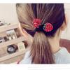 Rhinestone Strawberry Double Strand Elastic Hair Tie - Cute Fruit Hair Accessory