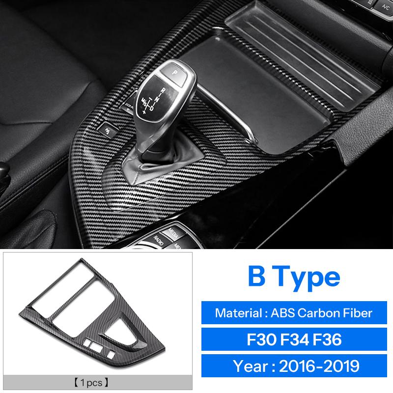 Accessories for BMW 3.4 Series F30 F31 F34 F36 3GT 320i ABS carbon fiber car center console cover armrest box decorative cover