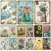 Vintage Metal Plaque Plates Decor Garden Flower Rules Metal Sign For Pub Bar Home Wall Decor Art Tin Signs Flower Poster Gift