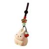 Carved Wood Rabbit Keychain Handmade Bag Charm Accessory Lightweight Car Keyring Gift For Special Occasions