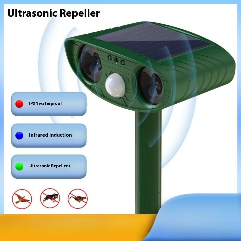 Solar Animal Repellent, Source Infrared Repellent Cat Repellent Dog Solar Ultrasonic Repellent