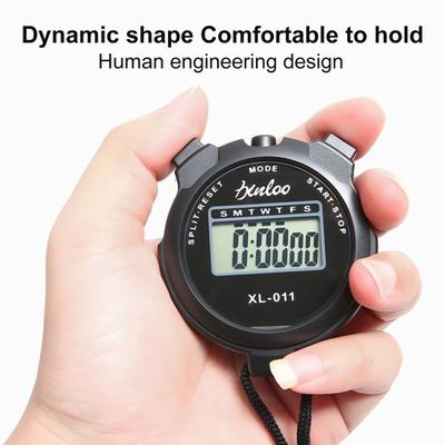 Digitale Stoppuhr, wasserdicht, kompakte Größe, einfache Bedienung, keine Uhr, kein Datum, geräuschlose Stoppuhr, Timer, Chronographengeräte