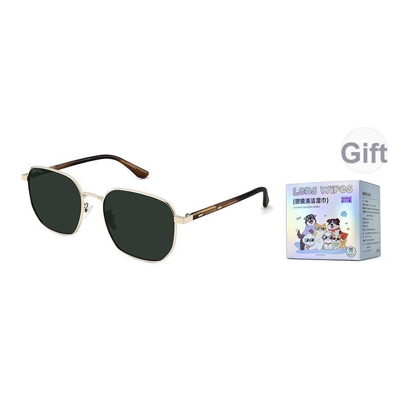 Calvin Klein Personality Mirror Leg Letter Logo Driving Travel Sun Protection UV Protection Sunglasses Metal Irregular Shape Sunglasses CK25122SLBK