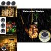 Charming Solar Powered Mason Jar Lid String Lights Perfect For Garden Decor And Outdoor Events