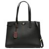 Robinson Metal Double T Logo Adjustable Detachable Shoulder Strap Leather Tote Bag Women Tote Black 143193-001