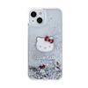 Hello Kitty Liquid Glitter Charms Kitty Head - Etui Iphone 14 (Srebrny)