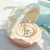 Children's Striped Swimming Ring with Sunshade
