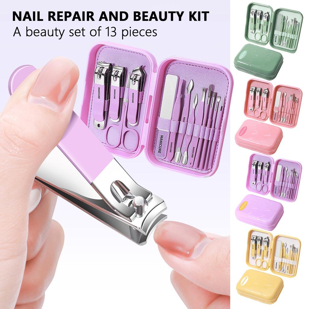 Nail Scissors Nail Clippers Set Home Portable Nail Clippers Stainless Steel Beauty Set Creative Ice Cream