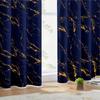 2pcs 100% Blackout Luxury Curtains - Gold Foil Jacquard with High Precision Weave Thickened Window Decor