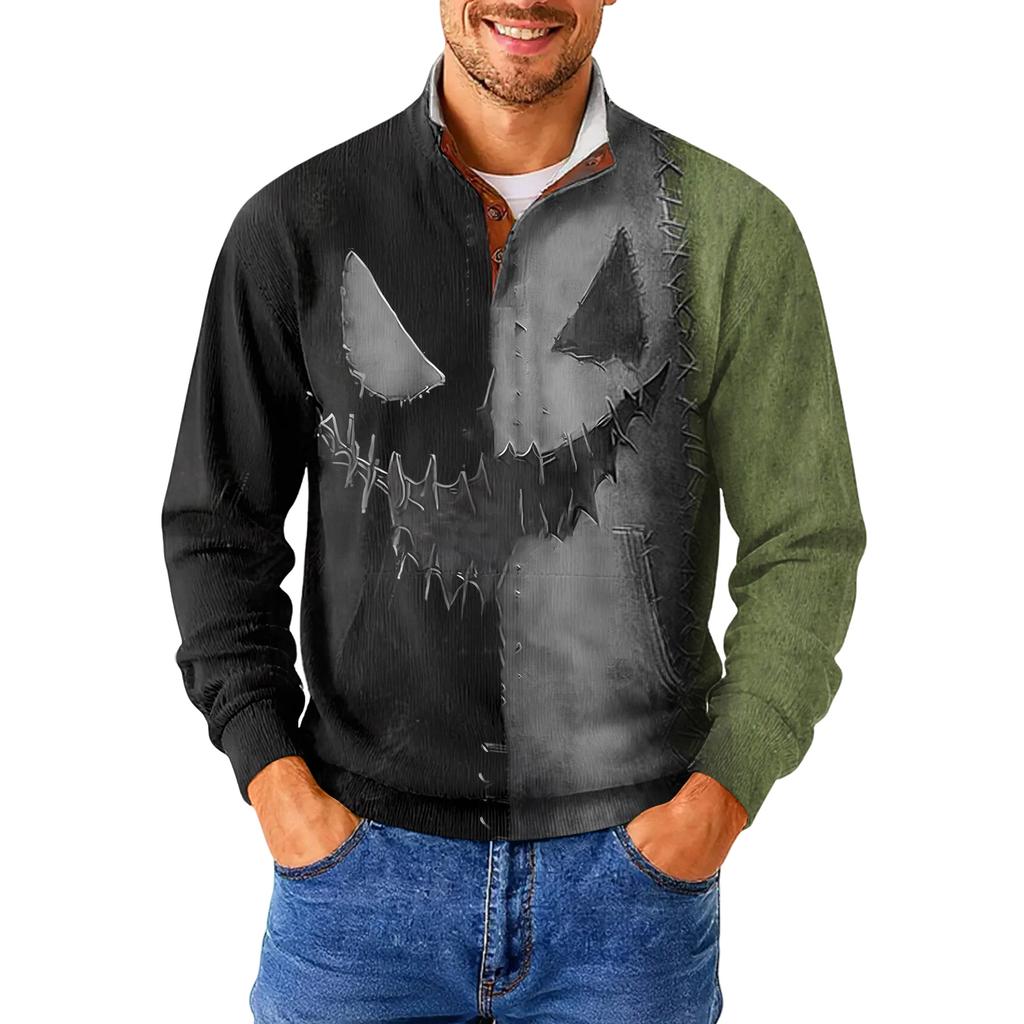 Men's Standing Collar Sweatshirt Is Outdoor Casual Sweaters Tops